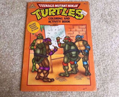 صورة دفتر تلوين سلاحف النينجا قديم ١٩٩٠
